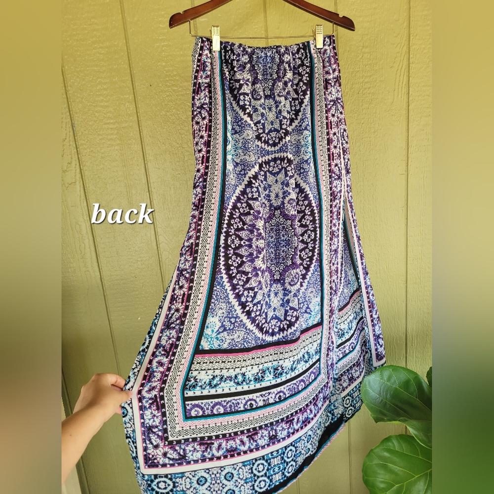 Express Boho Skirt With Double Slit - Picture 2 of 6